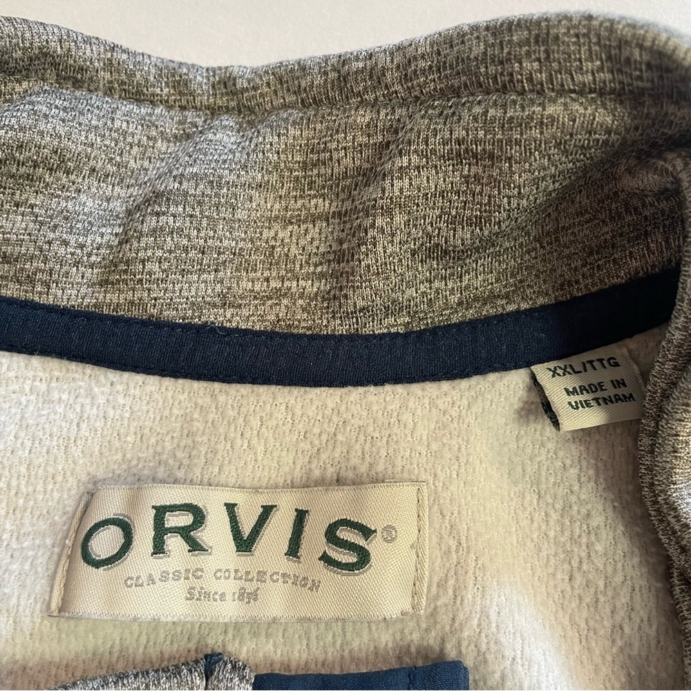 Orvis Men's Full Zip Up Jacket Blue/Heather Gray Size XXL - Picture 12 of 16
